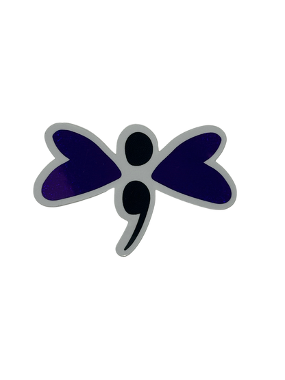 Semicolon Dragonfly Sticker